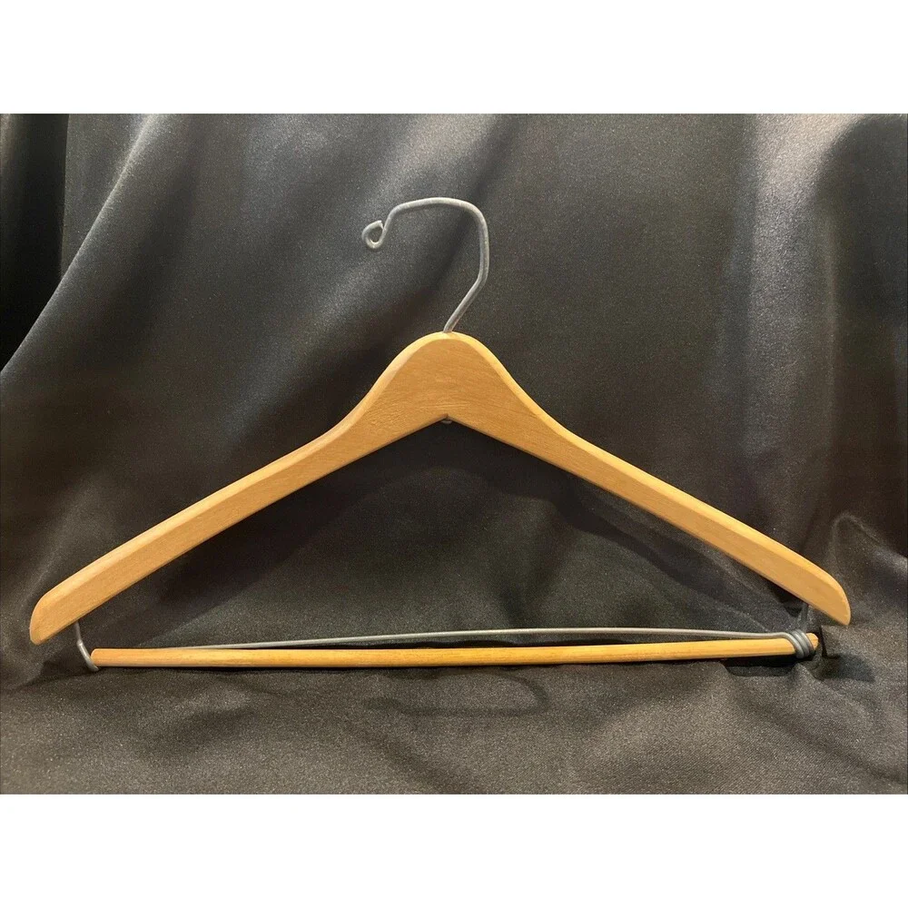 Lot of 3 Vintage Unbranded Wooden Hangers for Suits Jackets Pants Tops Dresses